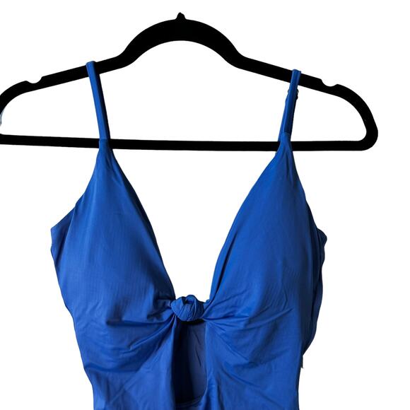 NWT Andie Swim The Santorini One Piece Swimsuit Blue M Vacation Beach Swimwear - Picture 3 of 9